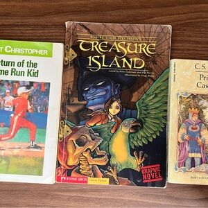 Kids Adventure Chapter Book Bundle Narnia Prince Caspian Treasure Island